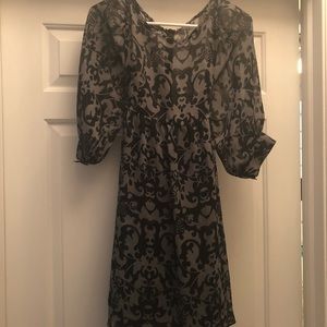Black and gray paisley sheer dress!